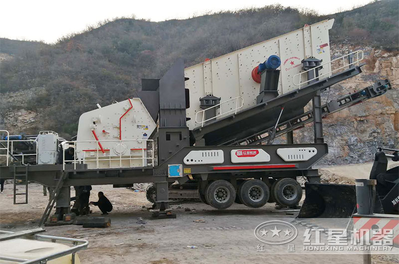 山東日產3000噸大型石子破碎機現場