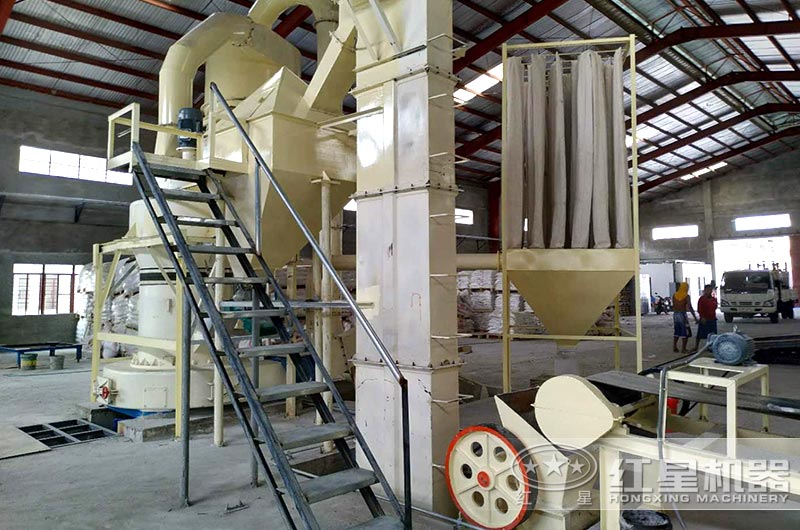 白云石磨粉生產線現場實拍