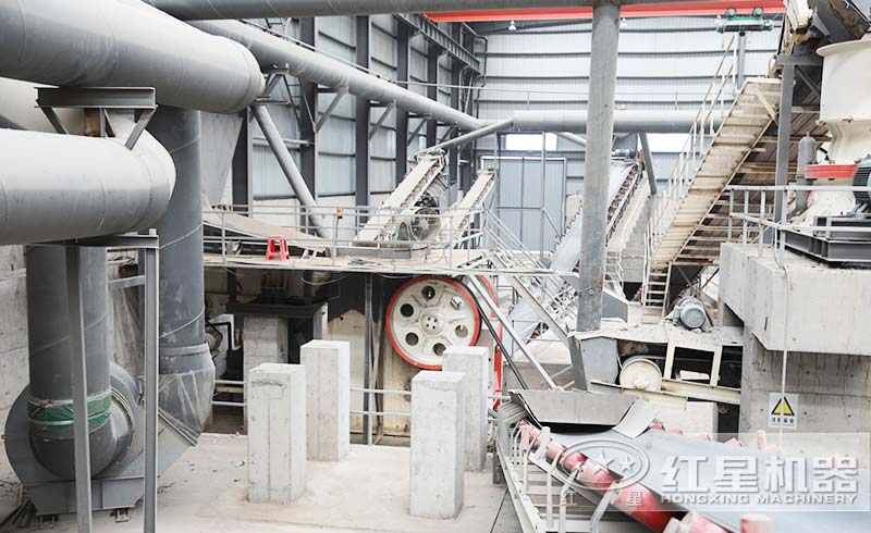 鄂破+圓錐破,江蘇客戶全封閉環保廠房 鄂破+圓錐破,江蘇客戶全封閉環保廠房