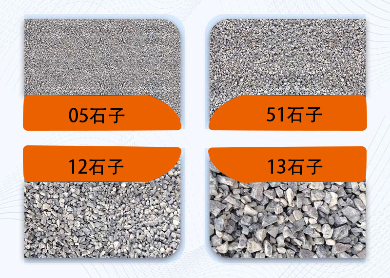 不同規格的石子