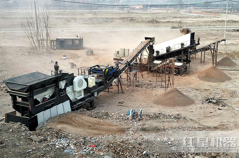 河北保定客戶建筑垃圾處理現場