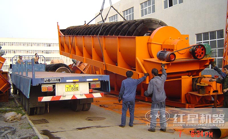 螺旋洗石機裝車，發貨了