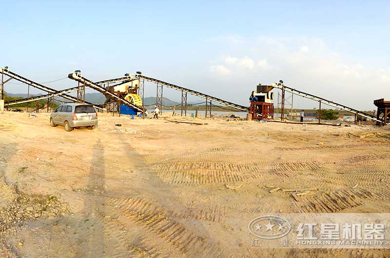 時產50噸機制砂生產線現場圖