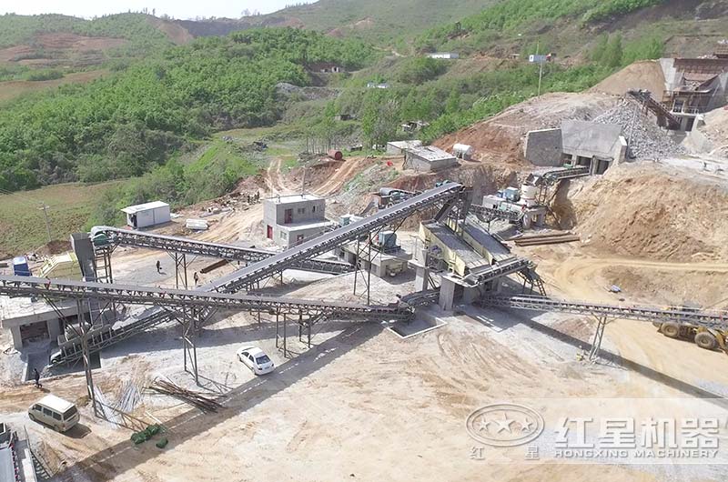 河南客戶石子破碎生產線圖