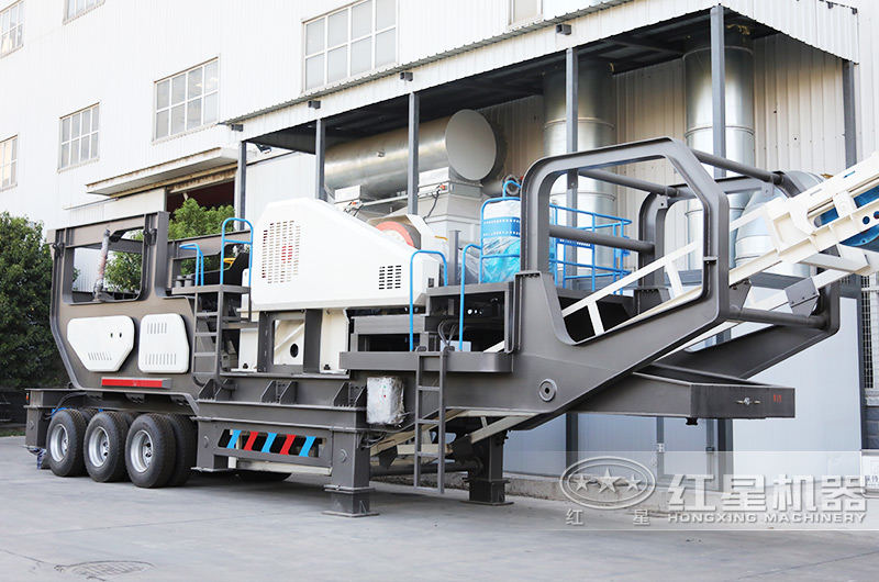 鄂式移動建筑廢料破碎機(jī)，給料+粗碎+除鐵