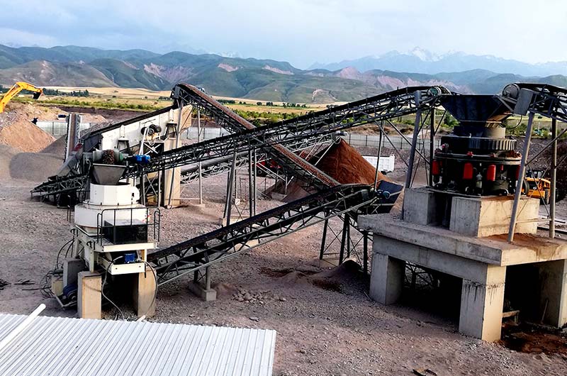 加工處理河卵石現場圖片