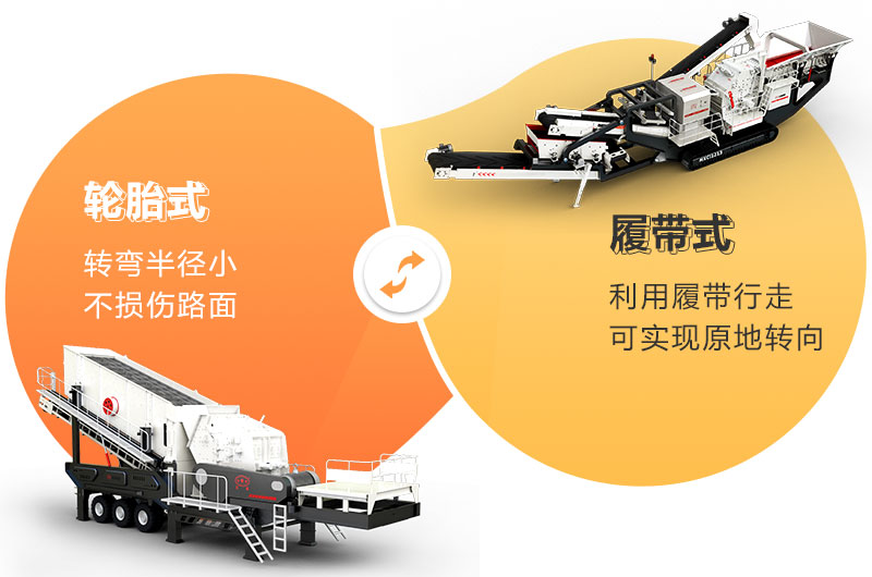 移動破碎設備兩種移動方式