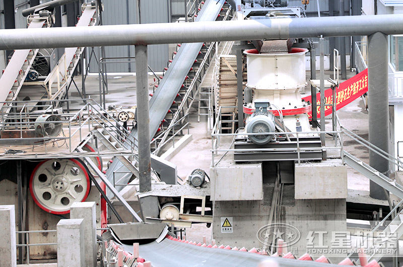 玄武巖破碎生產線現場